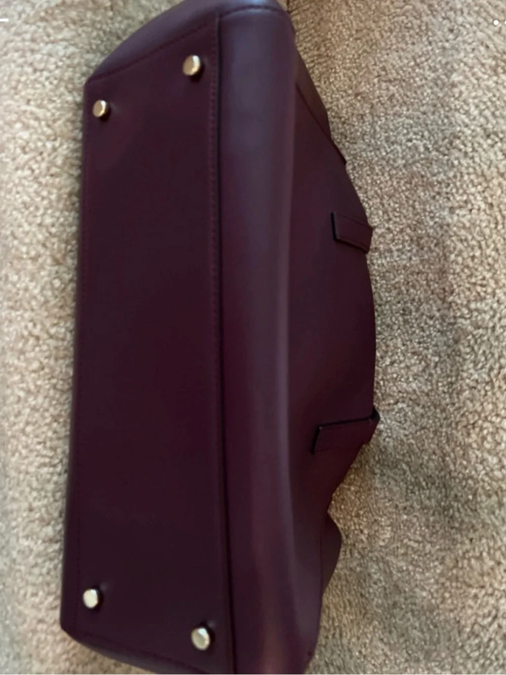 kate spade Putnam Drive Anissa Tote Deep Burgundy Leather Tote with Top Handles
